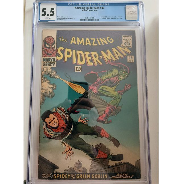 Amazing Spiderman #39 (AGO´66) CGC 5,5 White pages