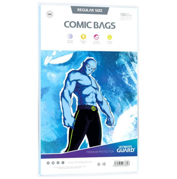 Bolsas de comics regular size (pack de 100 unidades con cierre reutilizable)
