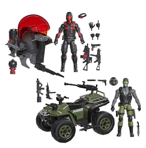 Snake Eyes Varmint ATV vs. Stealth Viper Cobra Stealth Flight Pod GI Joe Classified